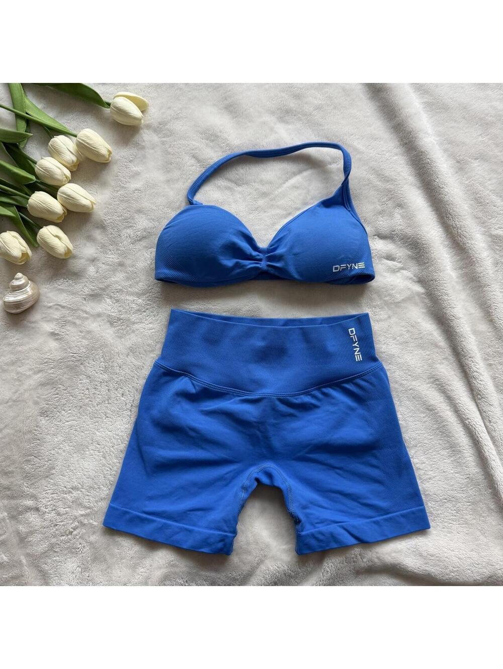 Dfyne impact matching sports bra + shorts set